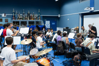 Stanley Clarke hears a student band play